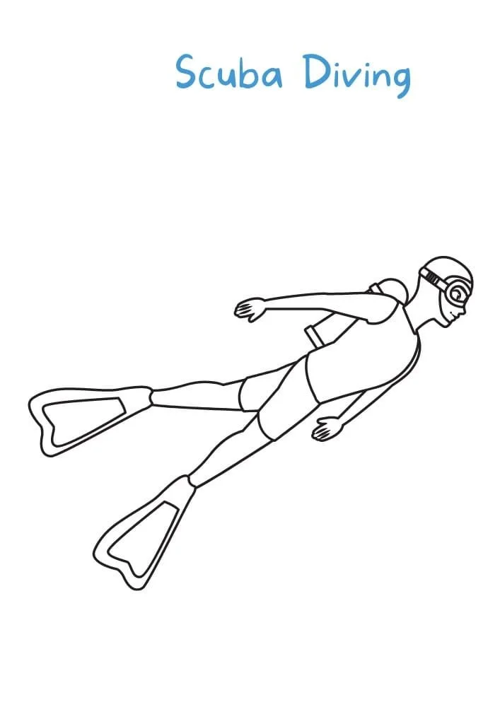 Scuba Diving Coloring Pages 8