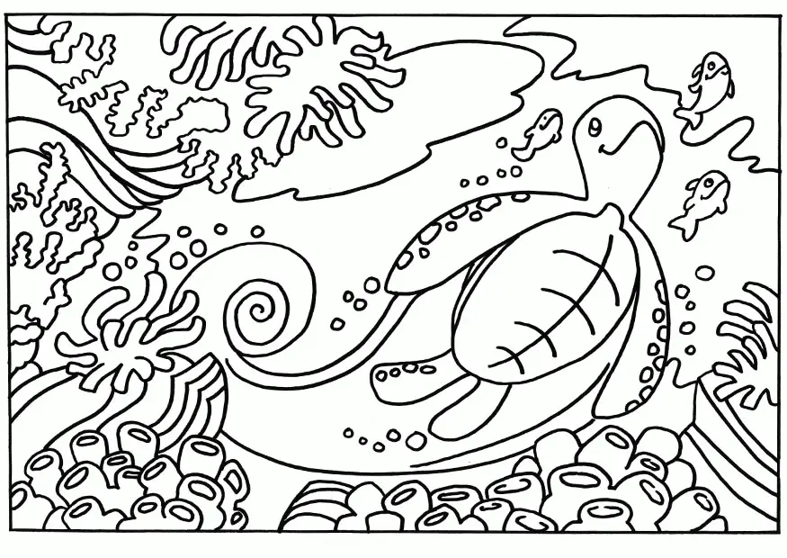 Desenhos de Tartarugas Marinhas Para Colorir 41