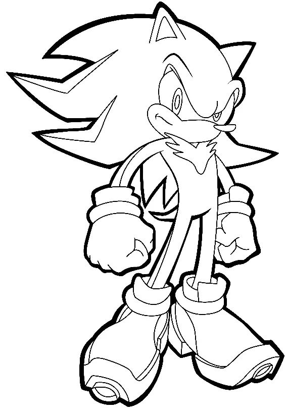 Shadow El Erizo Para Colorear 6