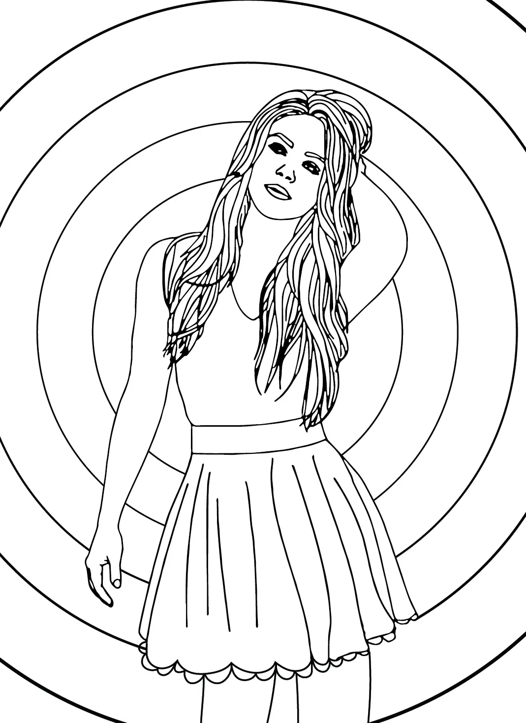 Shakira Coloring Pages 5