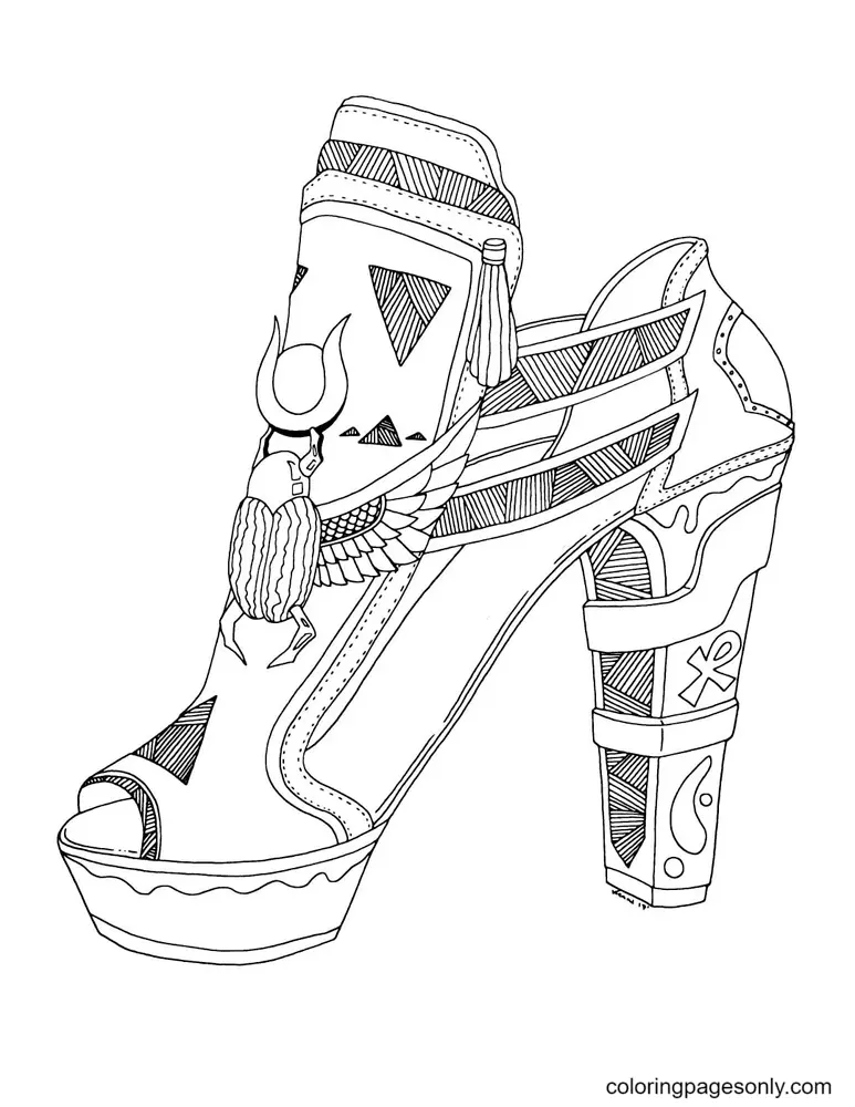 Ausmalbilder Schuh 45
