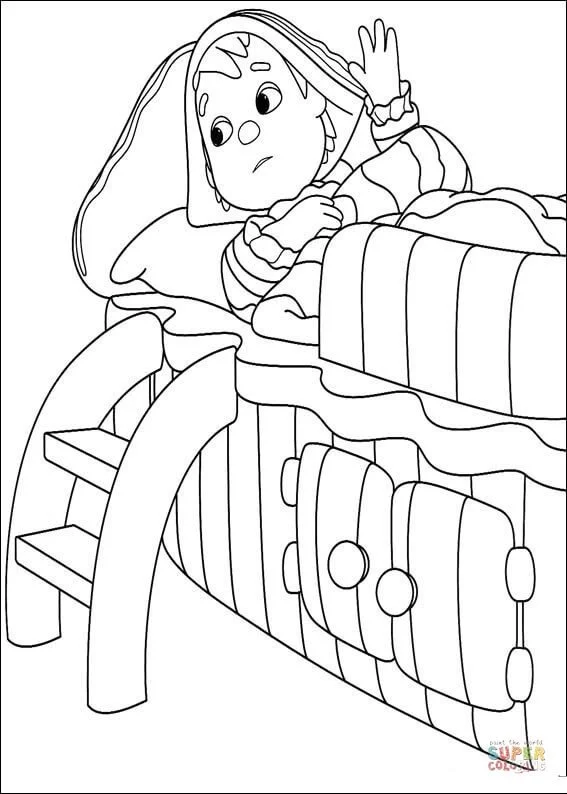 Desenhos de Doente Na Cama Para Colorir 13