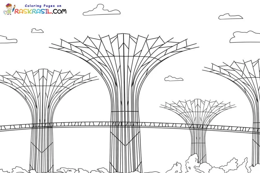Desenhos de Singapura Para Colorir 2