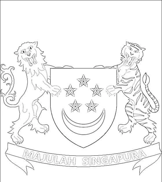 Desenhos de Singapura Para Colorir 21