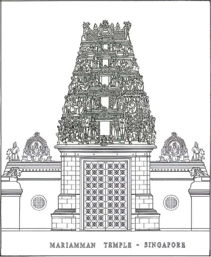 Desenhos de Singapura Para Colorir 24