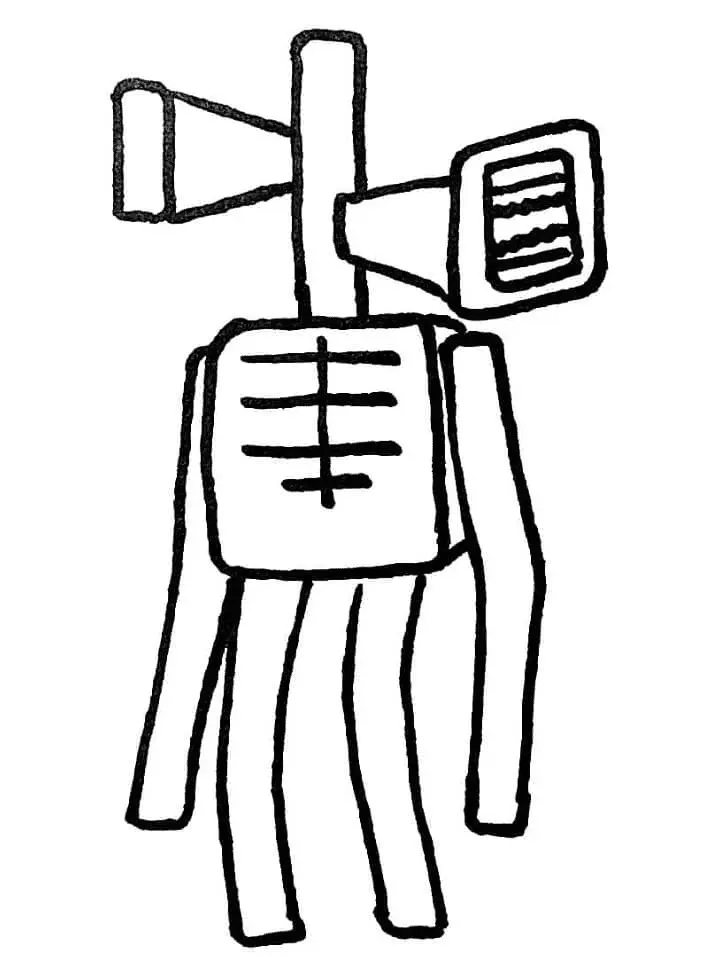 Siren Head Para Colorear 2
