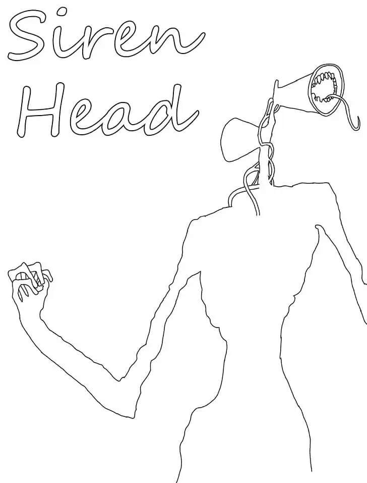Siren Head Para Colorear 35