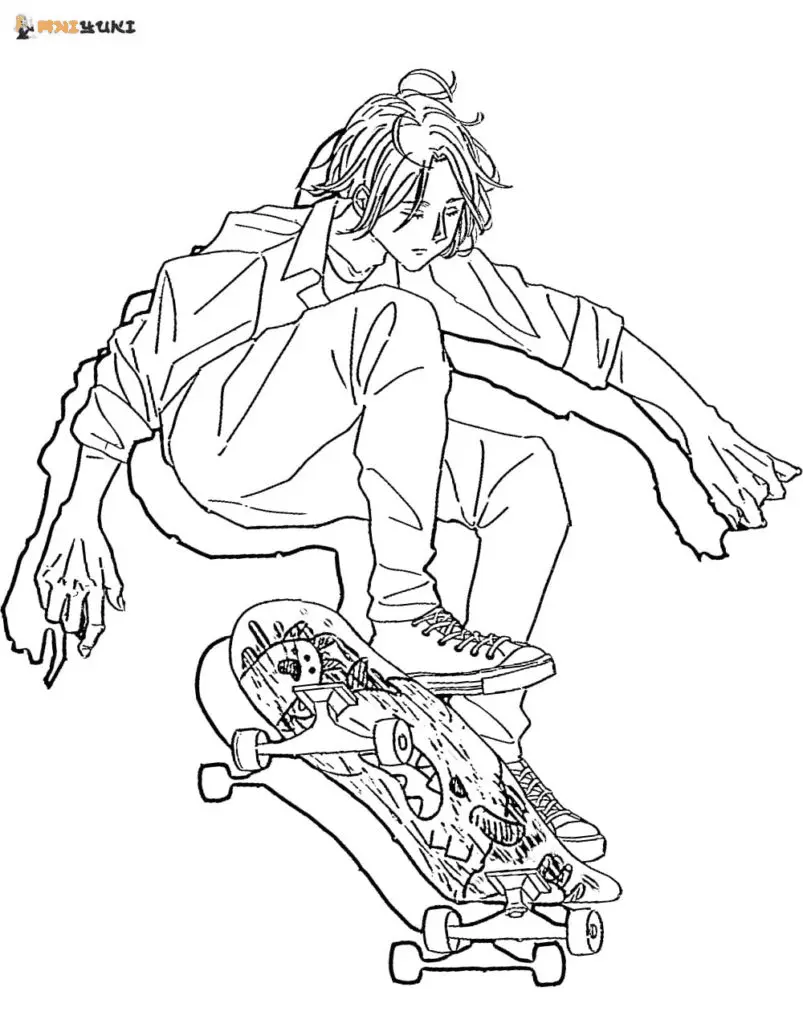 SK8 the Infinity Coloring Pages 33