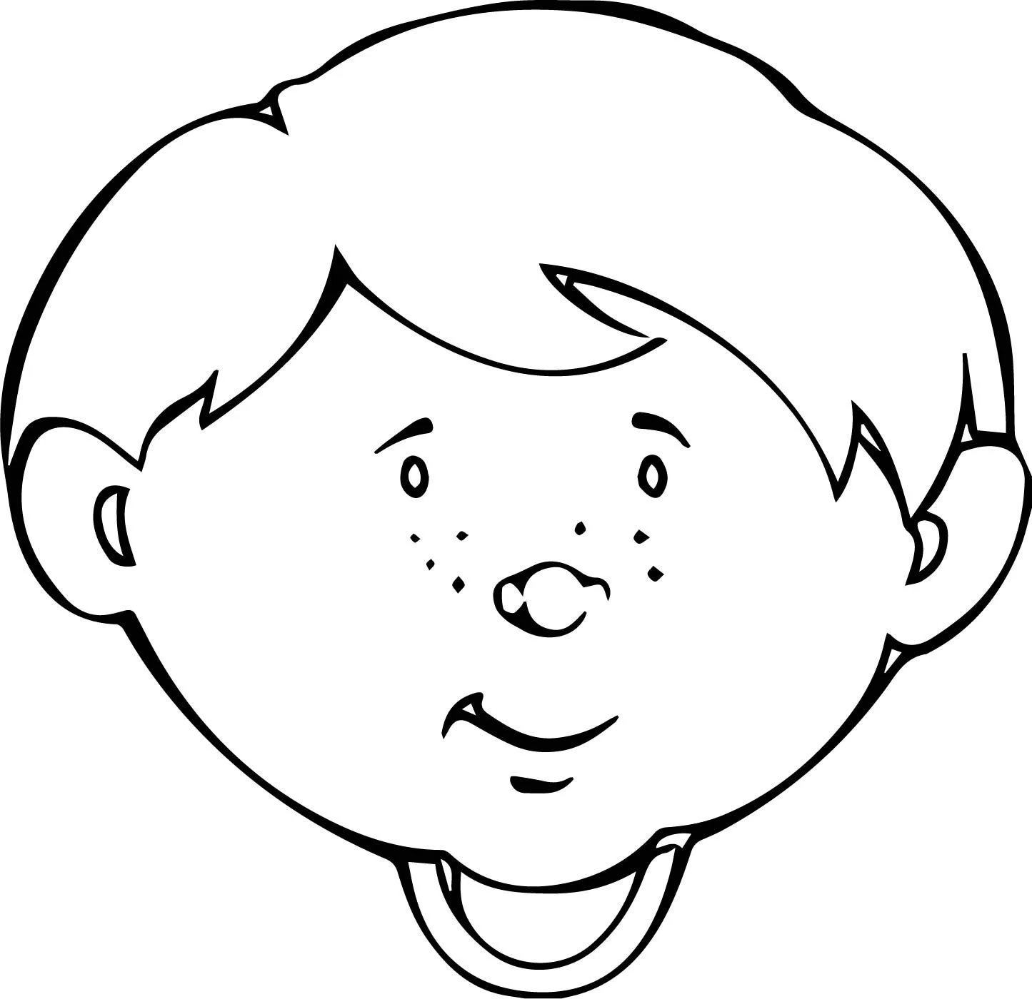 Desenhos de Rosto Sorridente Para Colorir 24