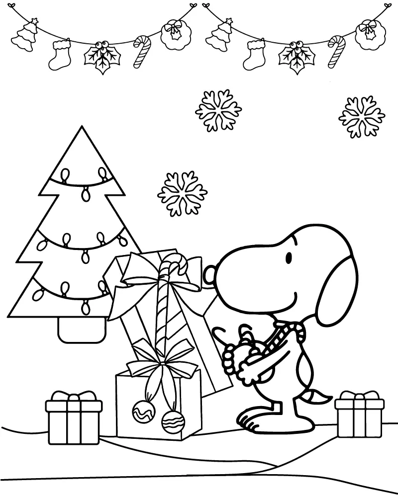 Snoopy Weihnachts Ausmalbilder 15