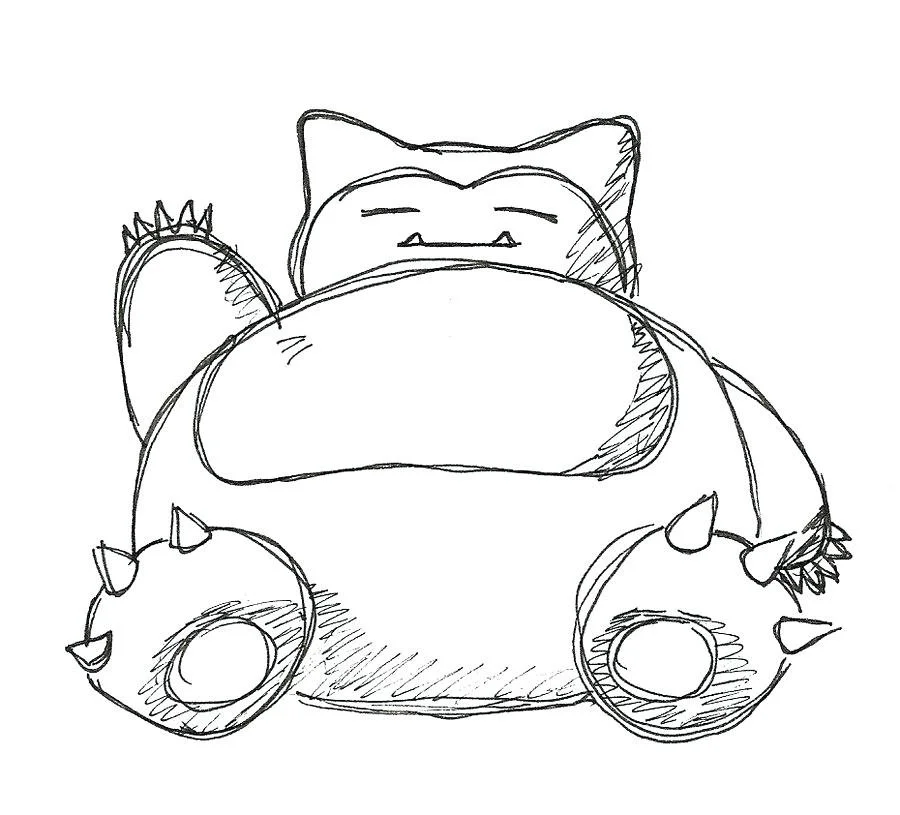 Snorlax Coloring Pages 15