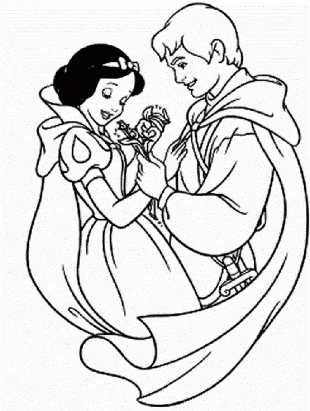 Desenhos de Branca de Neve Para Colorir 9