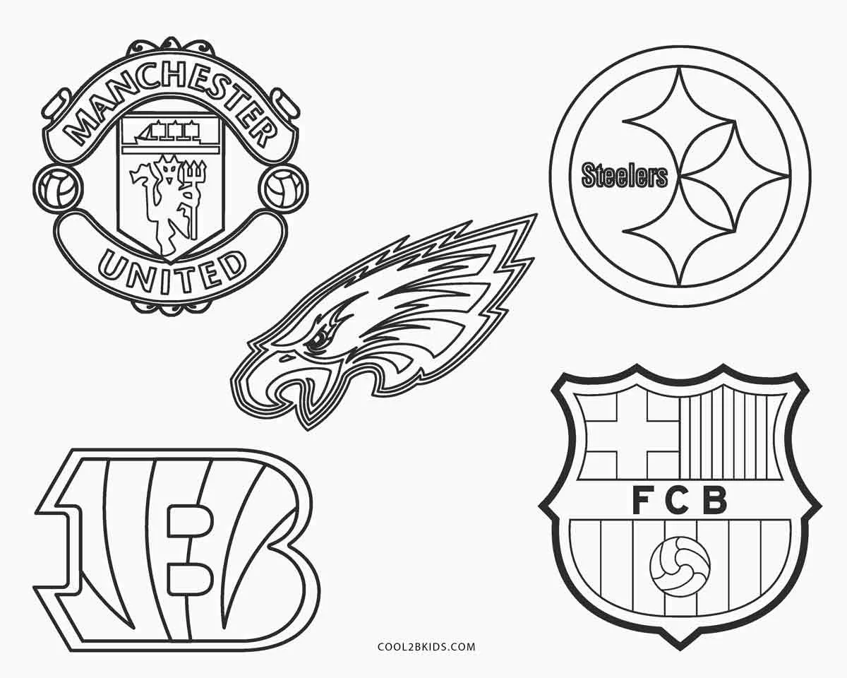 Desenhos de Logotipos de Futebol Para Colorir 6