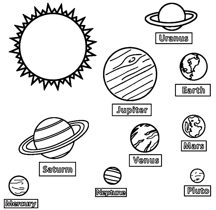 Sonnensystem Ausmalbilder 19