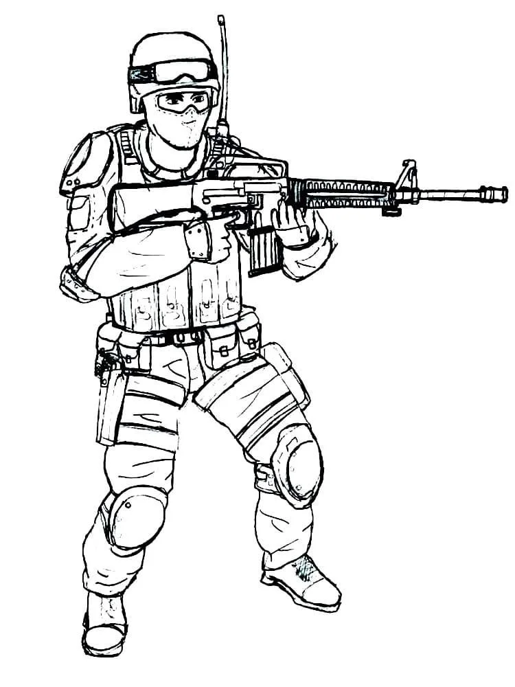 Soldados Para Colorear 13
