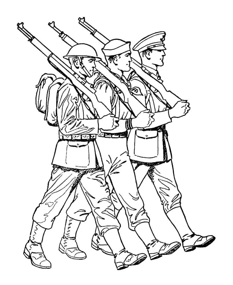 Soldados Para Colorir 77