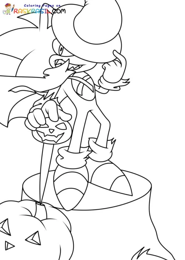 Desenhos de Sonic Halloween Para Colorir