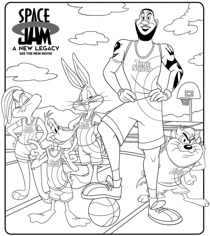 Space Jam Ausmalbilder 1