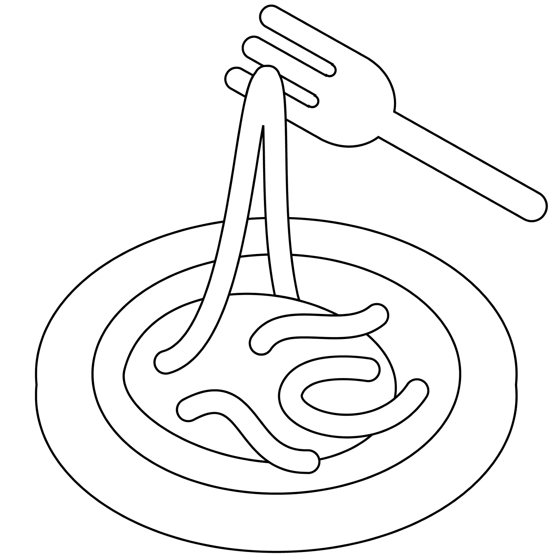 Espaguete para colorir 2