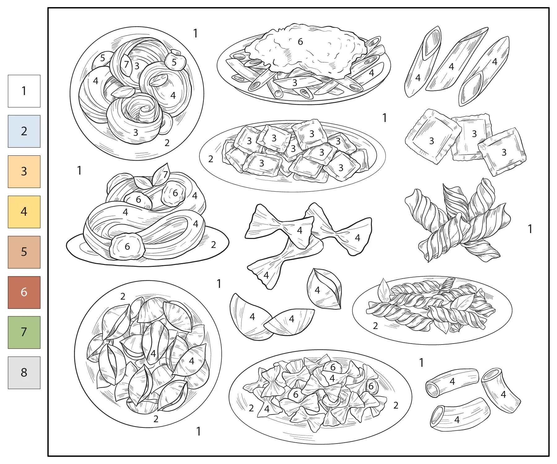 Espaguete para colorir 23