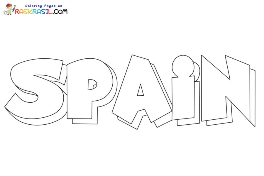Desenhos de Espanha Para Colorir 24