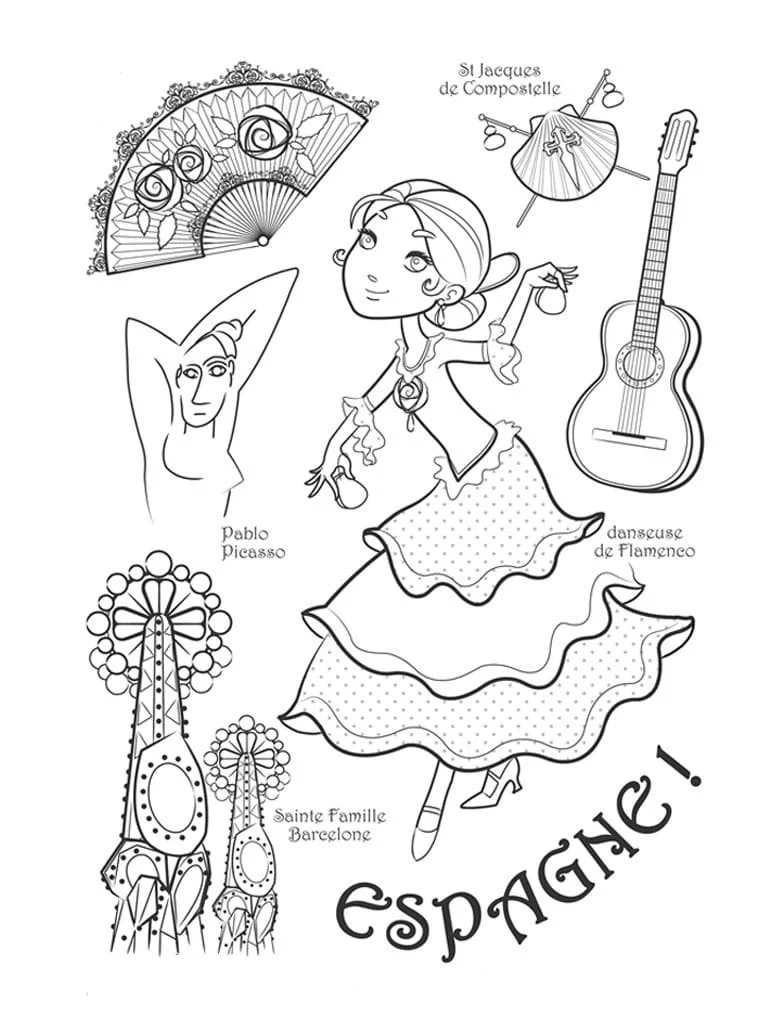 Desenhos de Espanha Para Colorir 33