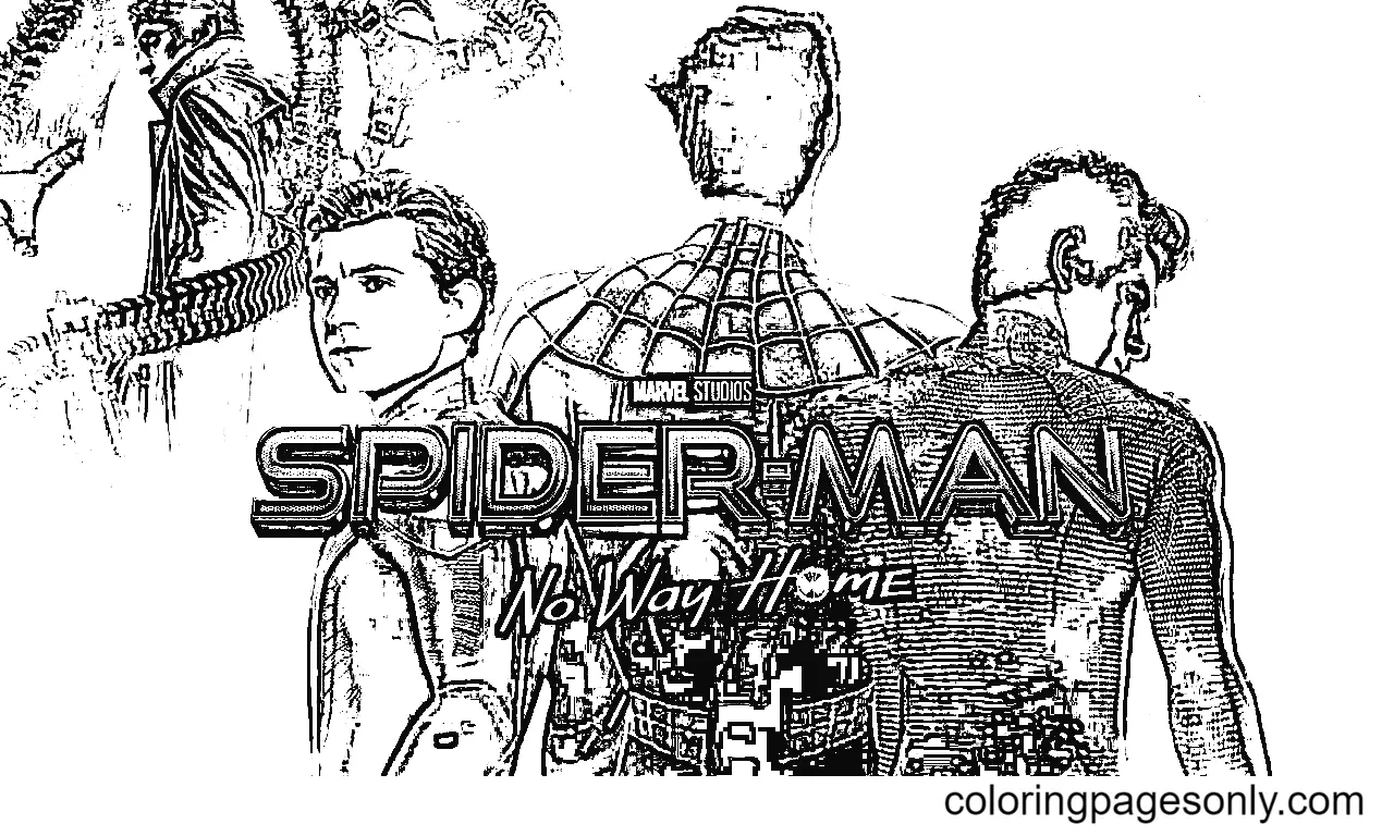 Desenhos de Spider Man No Way Home Para Colorir 12