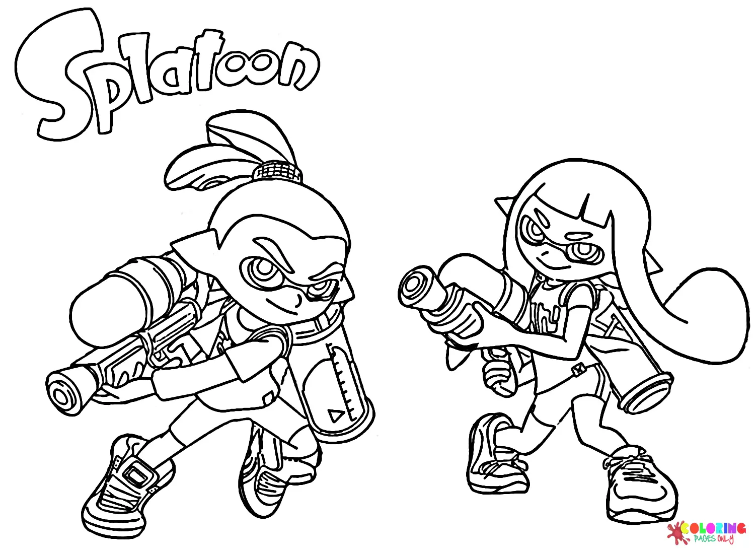 Splatoon Coloring Pages 12