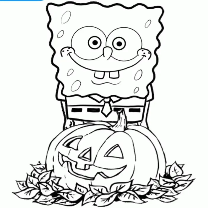Ausmalbilder Spongebob Halloween 13