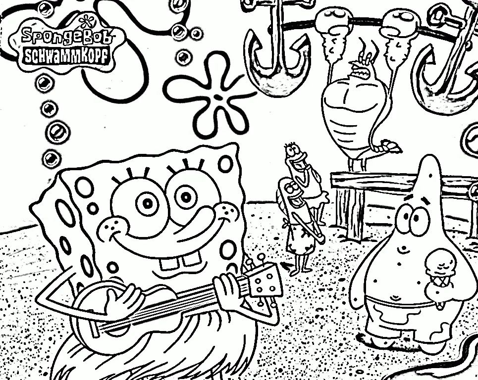 Ausmalbilder Spongebob Halloween 2