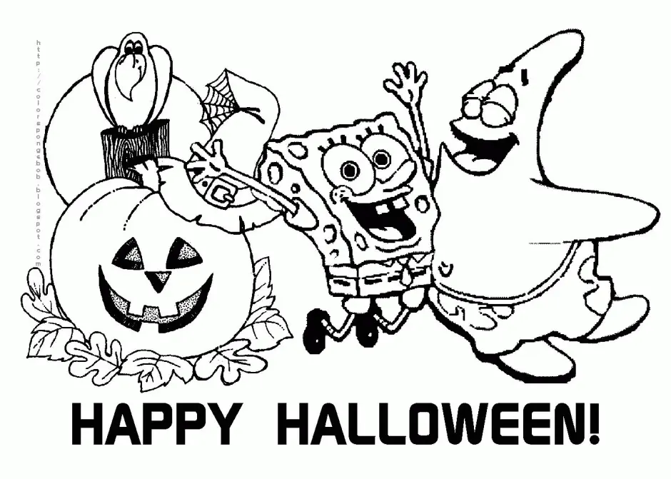 Ausmalbilder Spongebob Halloween 7
