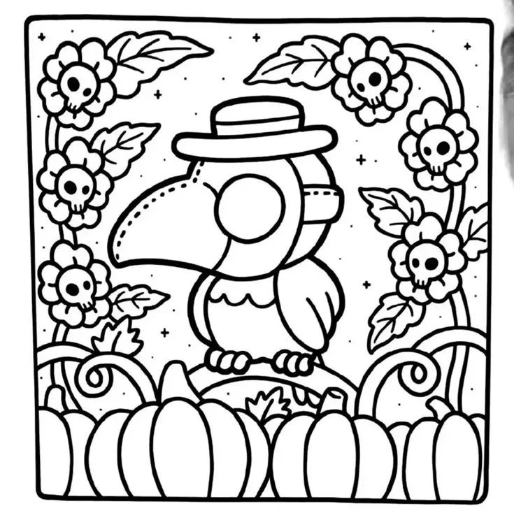Spooky Cutie coloring pages