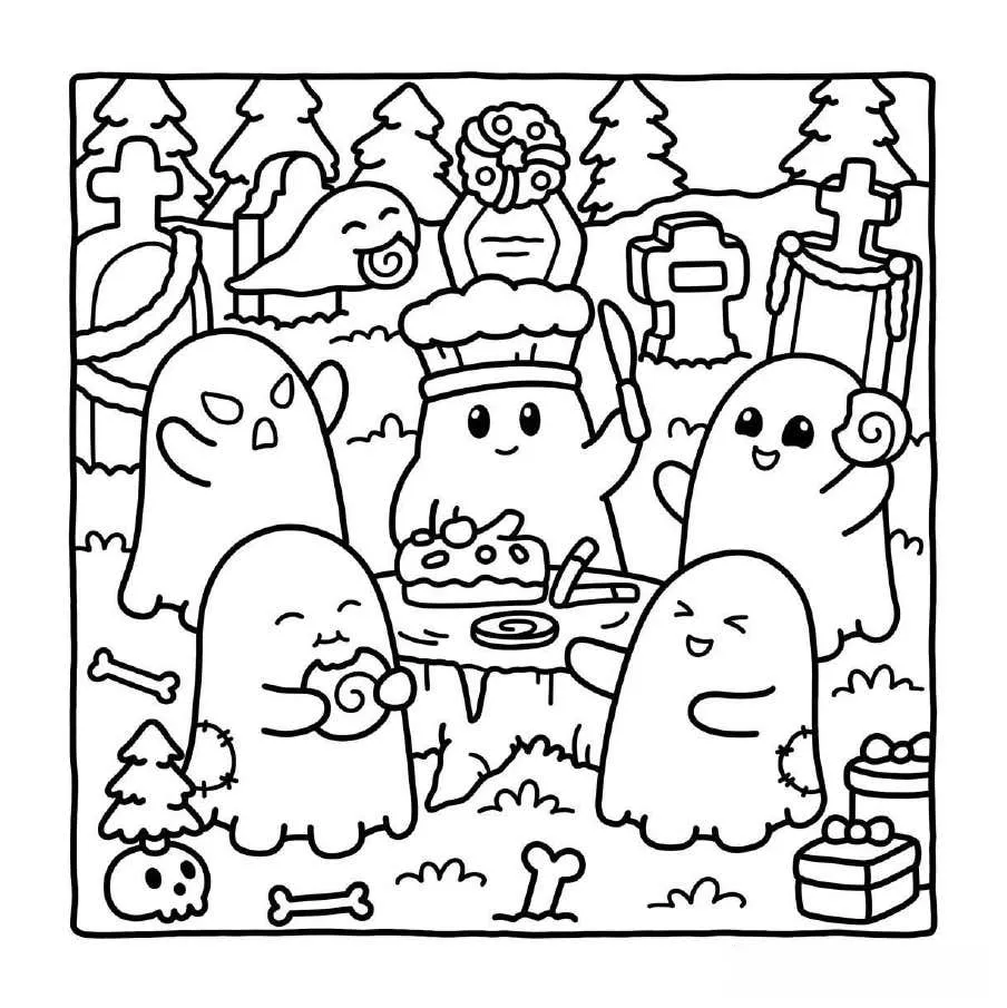 Spooky Xmas Coloring pages 1