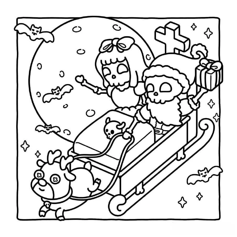 Natal Assustador Para Colorir 36