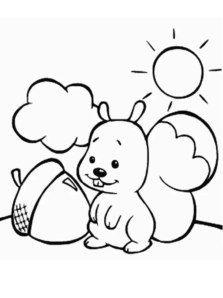 Desenhos de Esquilo Para Colorir 2