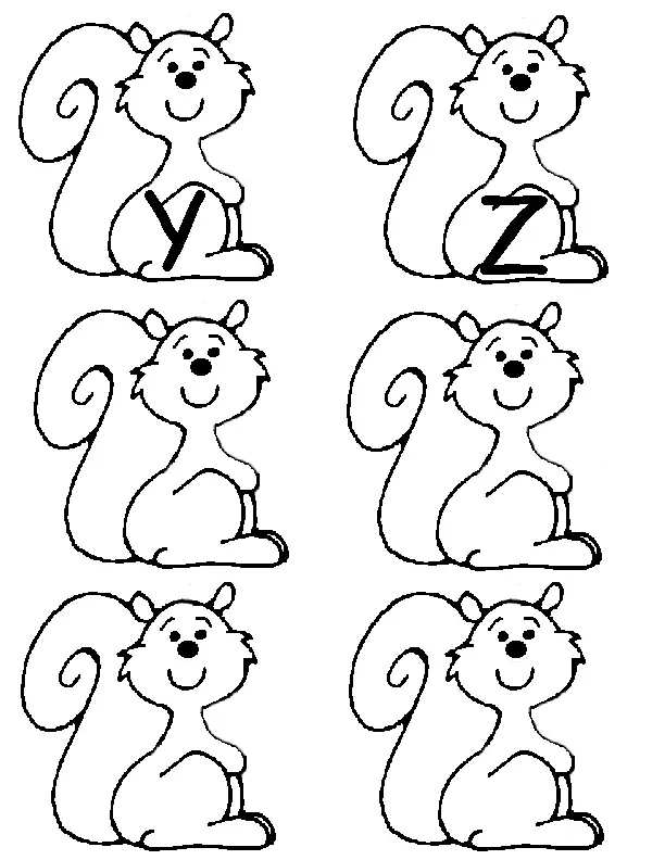 Desenhos de Esquilo Para Colorir 43