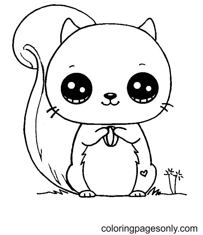 Desenhos de Esquilo Para Colorir 62