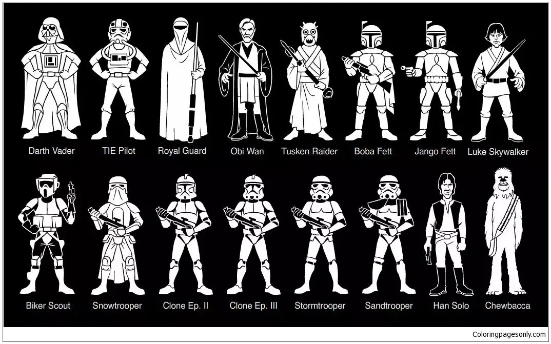 Star Wars Characters Coloring Pages 128