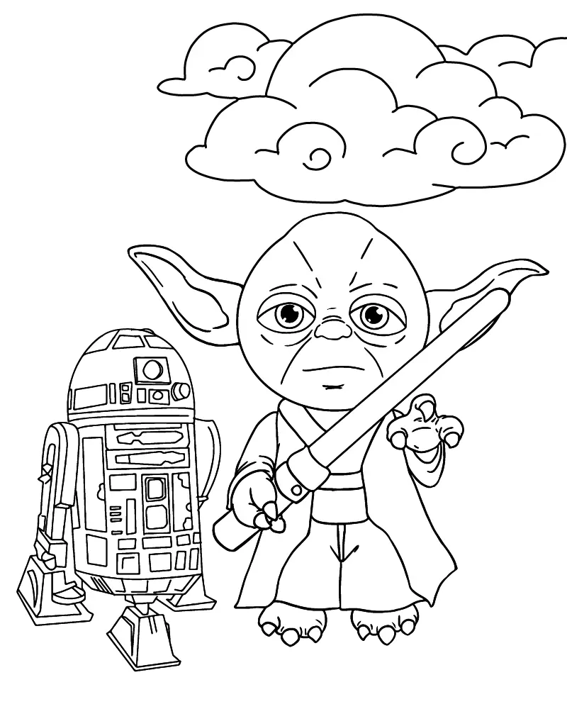 Star Wars aventuras de jovens Jedi Para Colorir 2
