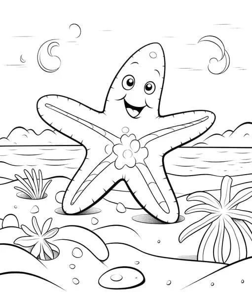 Starfish Coloring Pages 19