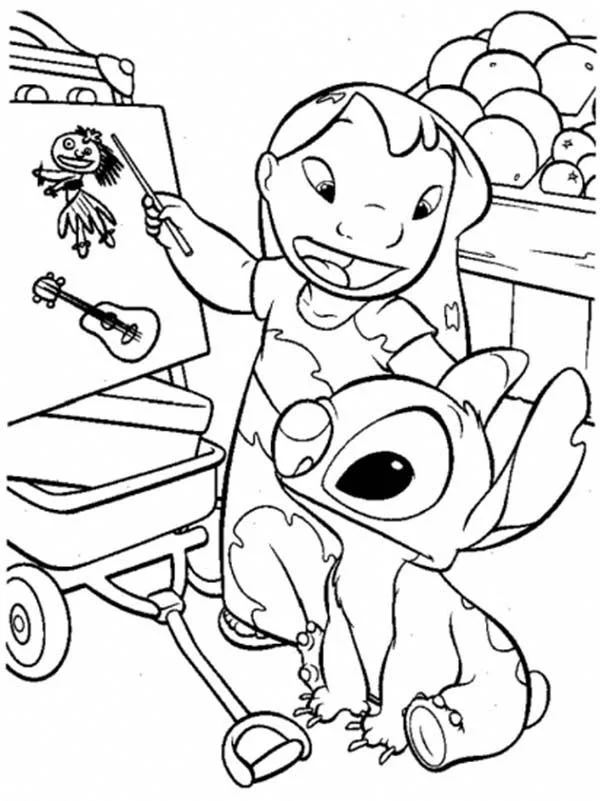 Desenhos de Stitch Para Colorir 34
