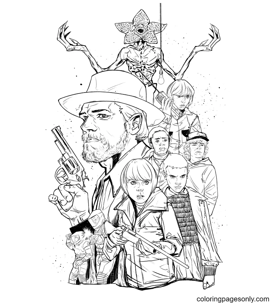 Stranger Things Coloring Pages 37