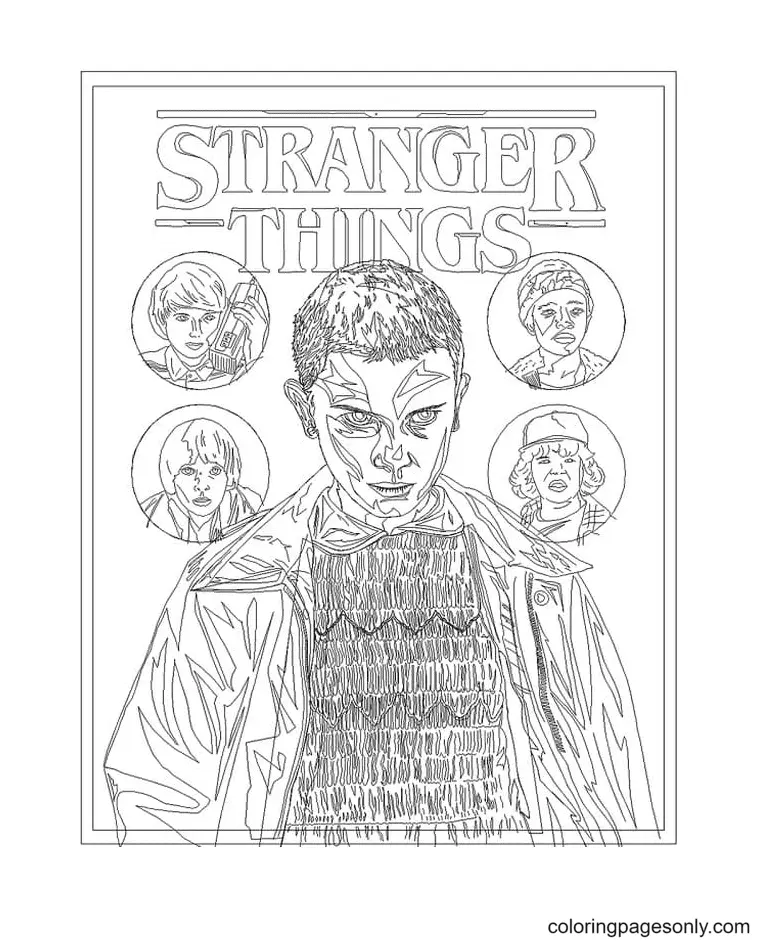 Stranger Things Coloring Pages 52