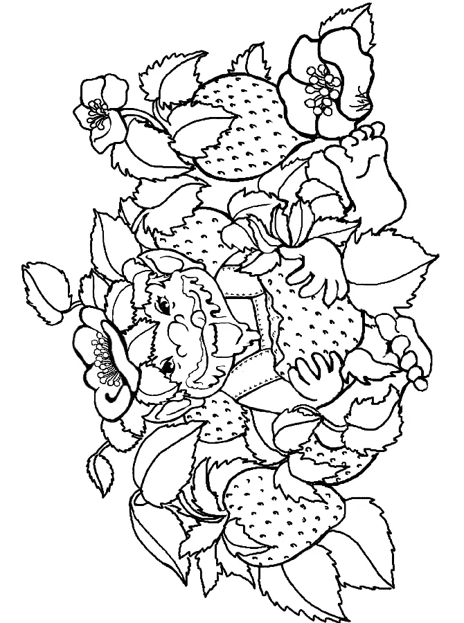 Desenhos de Morango Para Colorir 12