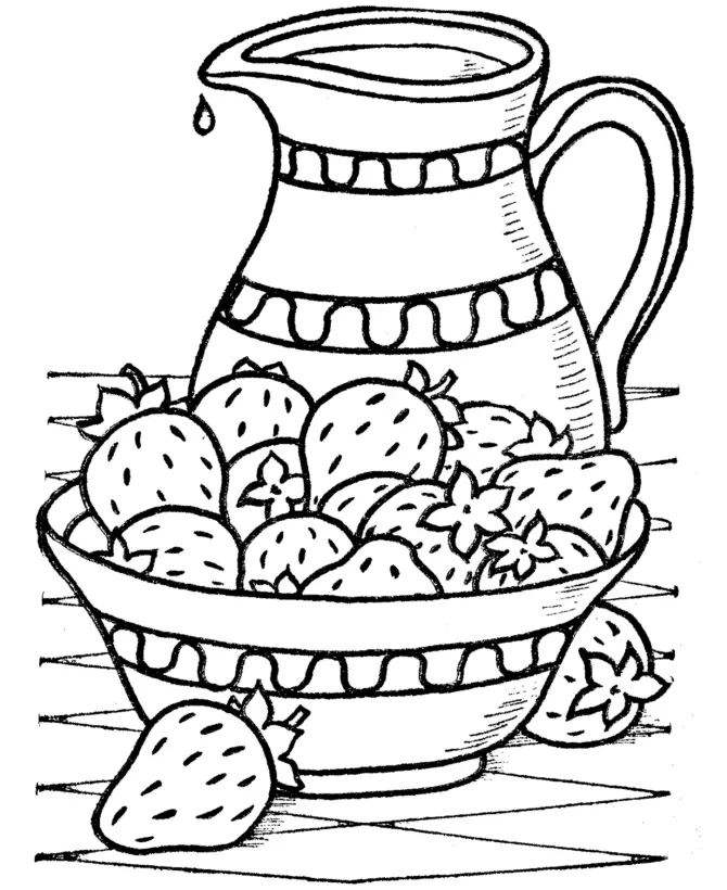 Desenhos de Morango Para Colorir 21