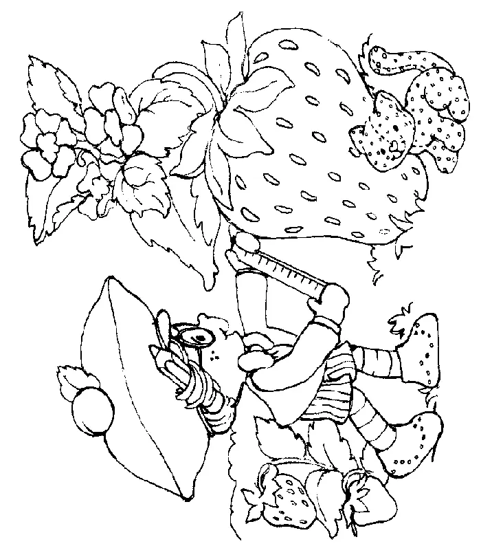 Desenhos de Morango Para Colorir 9