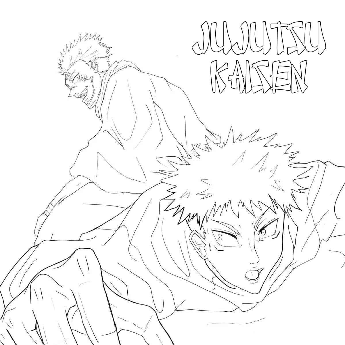Sukuna Ausmalbilder 7