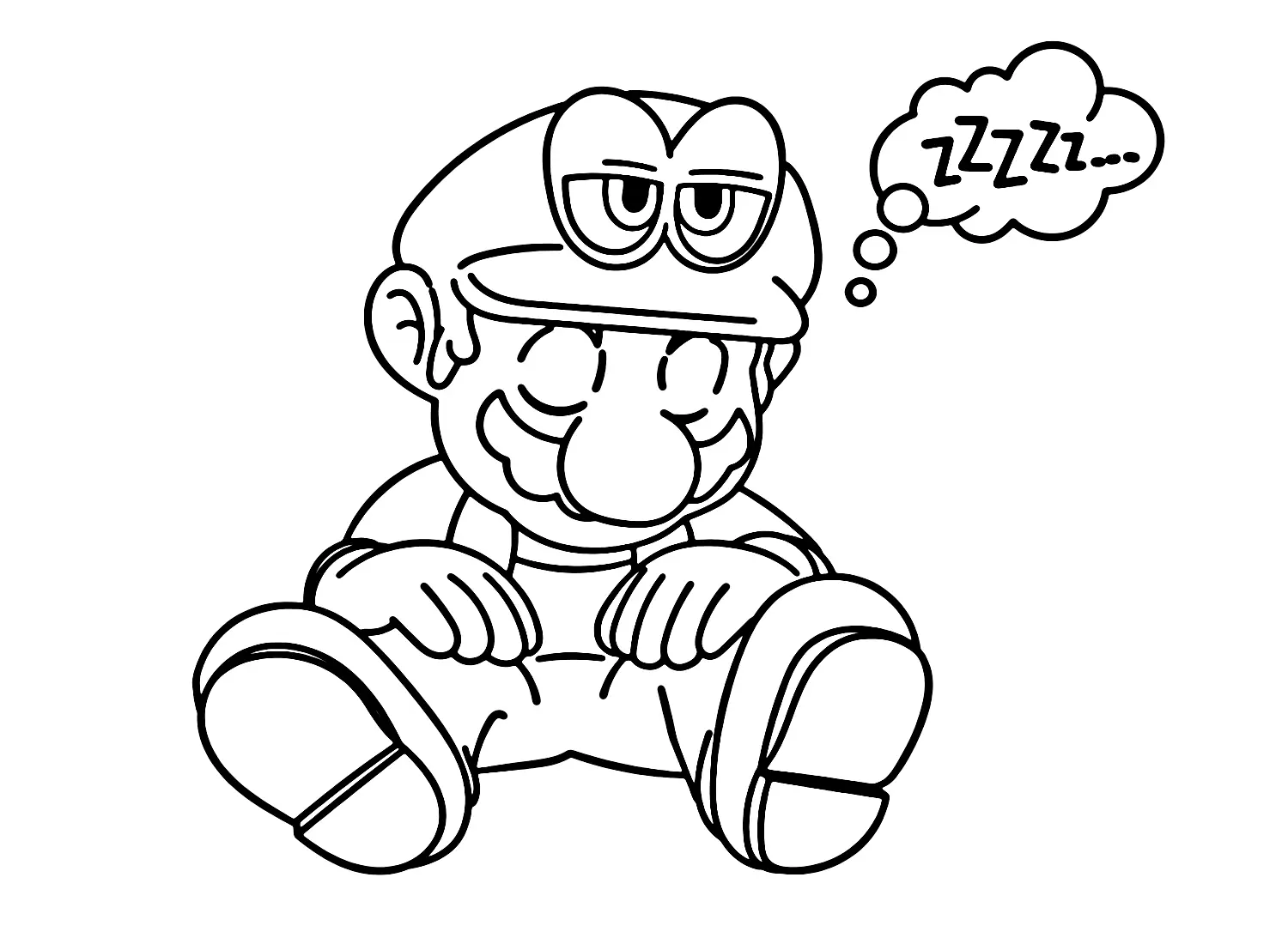 Ausmalbilder Super Mario Odyssey