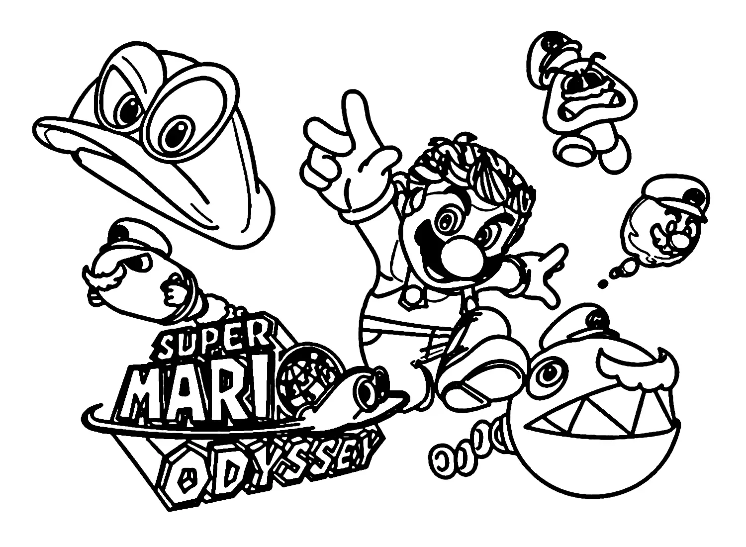 Super Mario Odyssey Coloring Pages 3