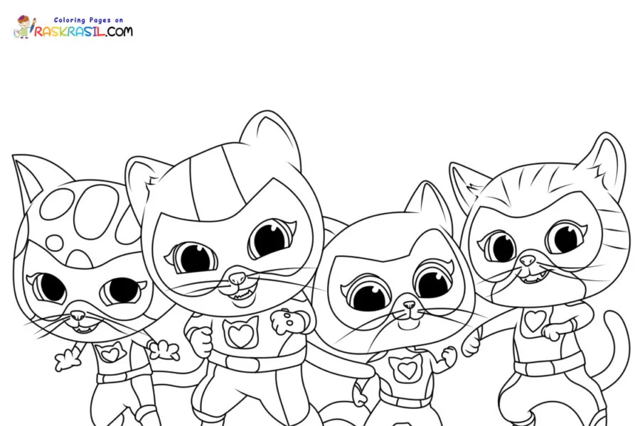 Superkitties Coloring Pages 14